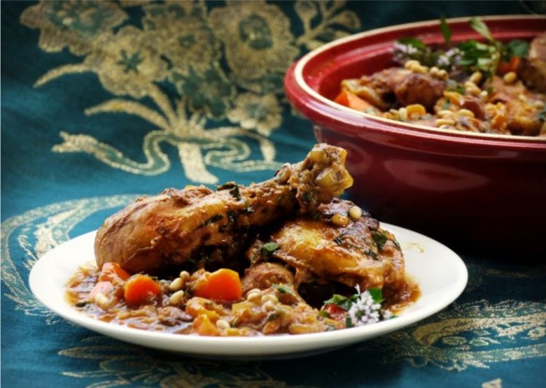 Apricot Chicken Tagine With Ginger & Mint